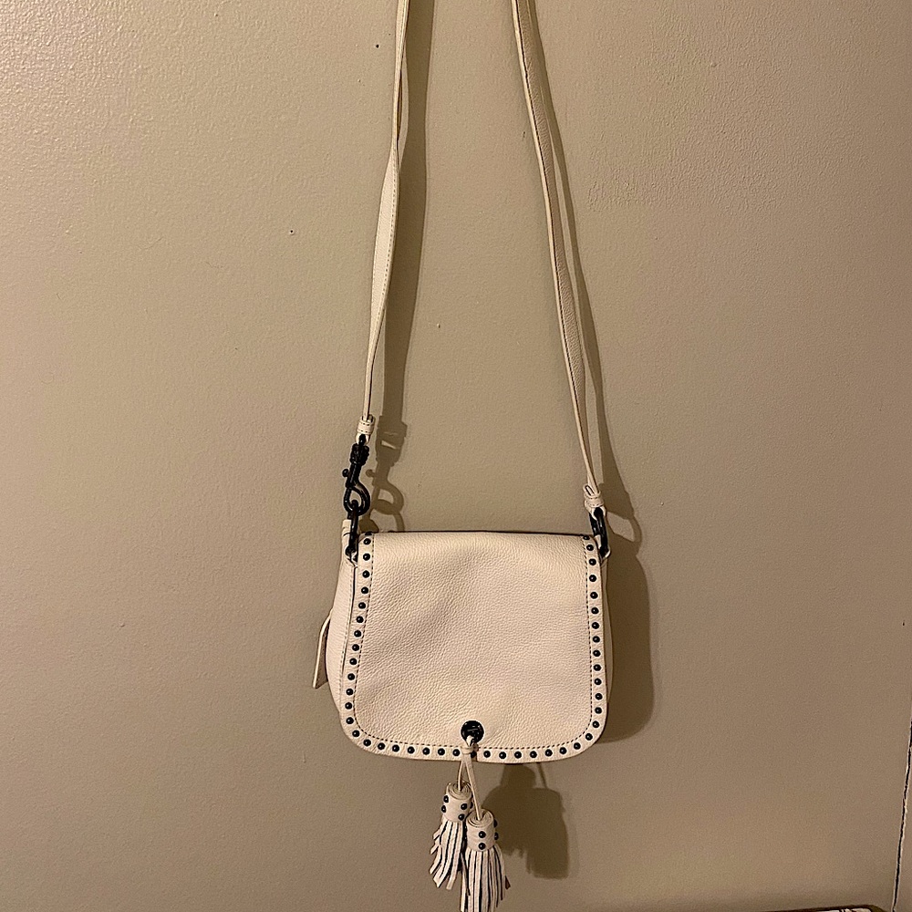 NWT Badgley Mischka White Leather Bag